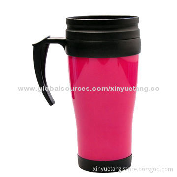 400mL BPA-free Double Wall Plastic Coffee Mug